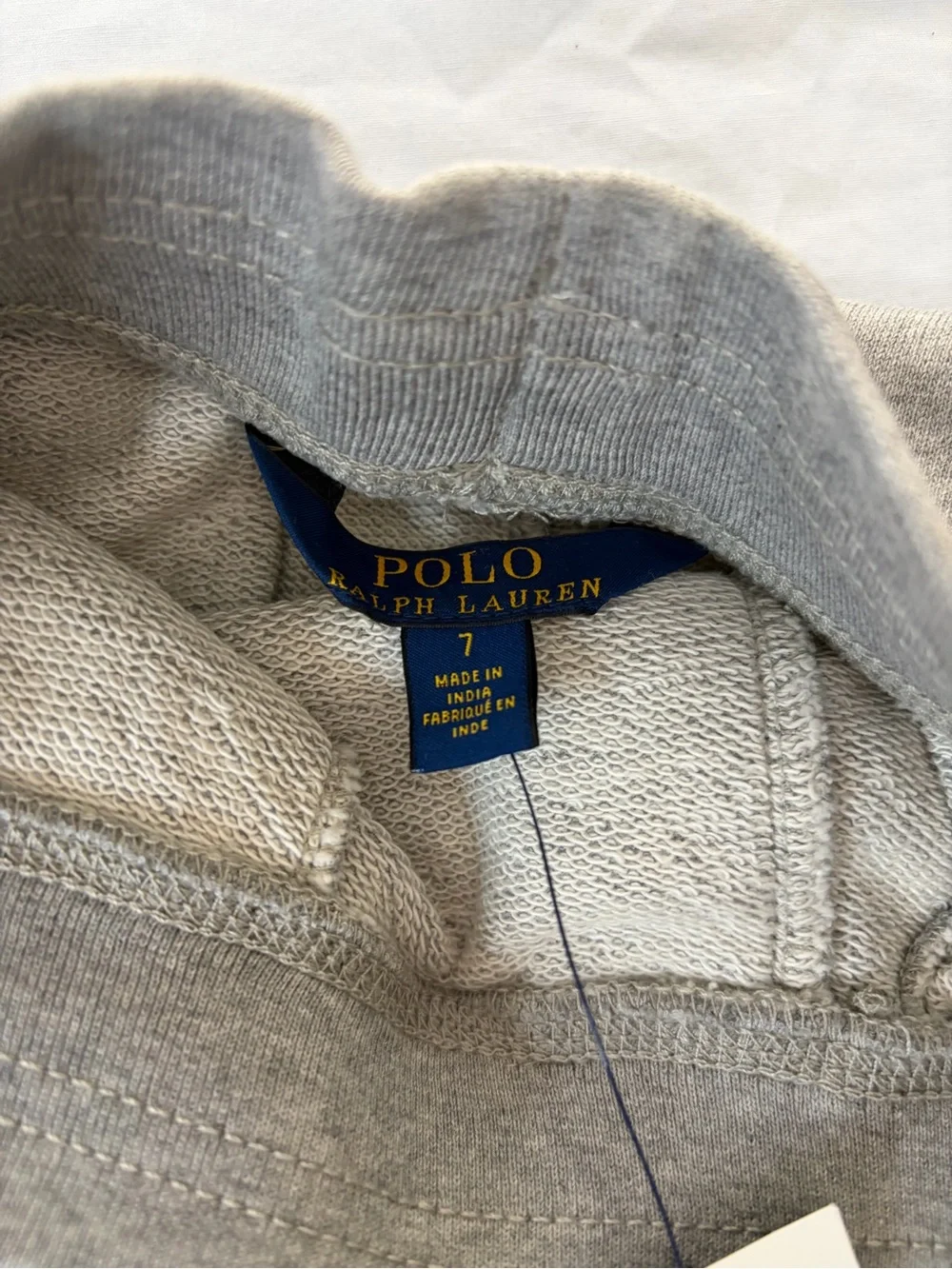 Polo Ralph Lauren Grey Kids Joggers with Polo Script Patch Sweatpants Size 7